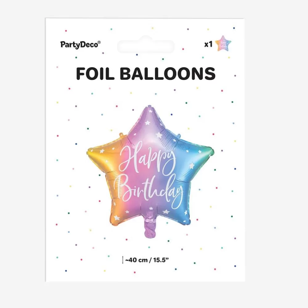 Best Multicolored Star Happy Birthday Balloon Shaped Helium Balloons
