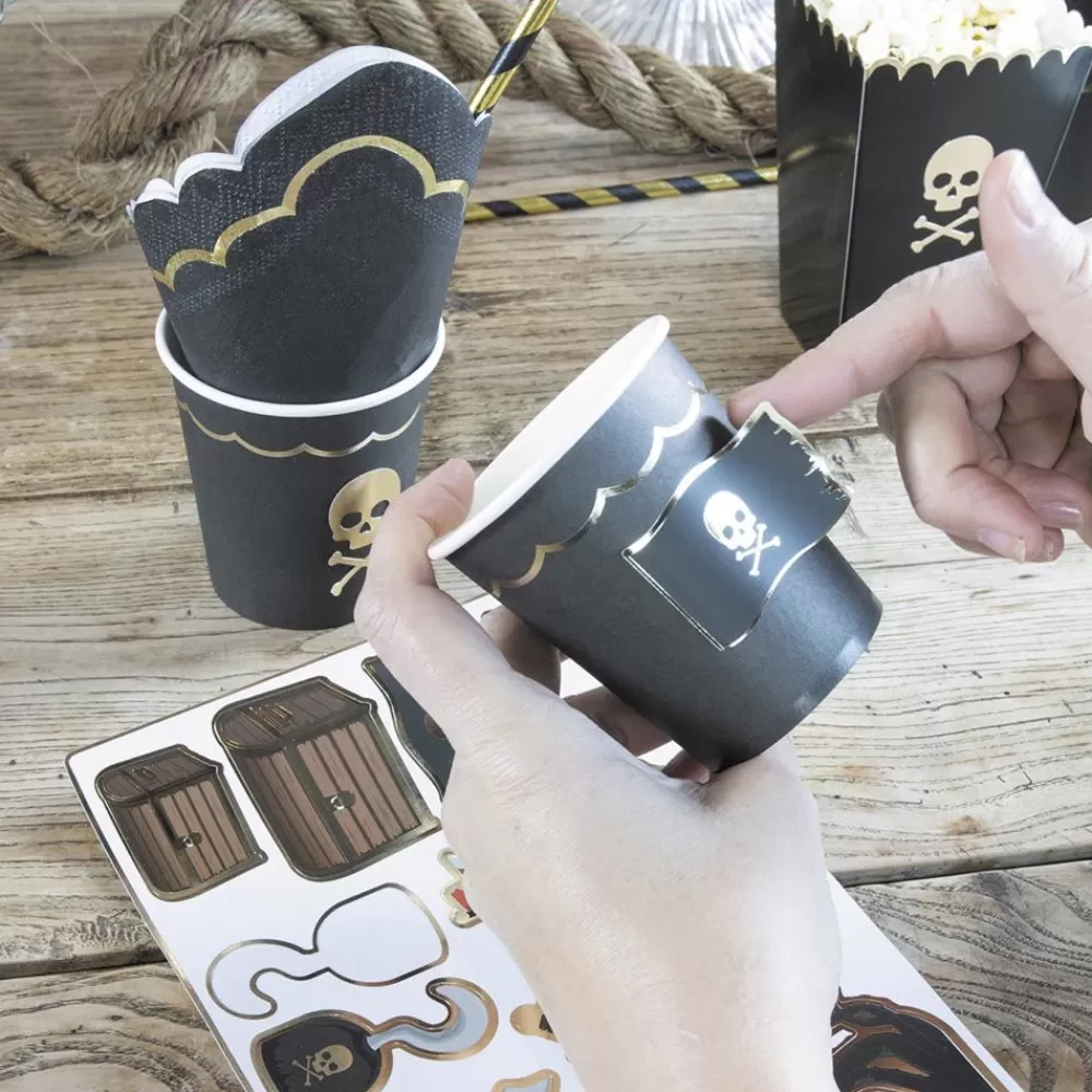New Paper Cup: 8 Black Cups Cups