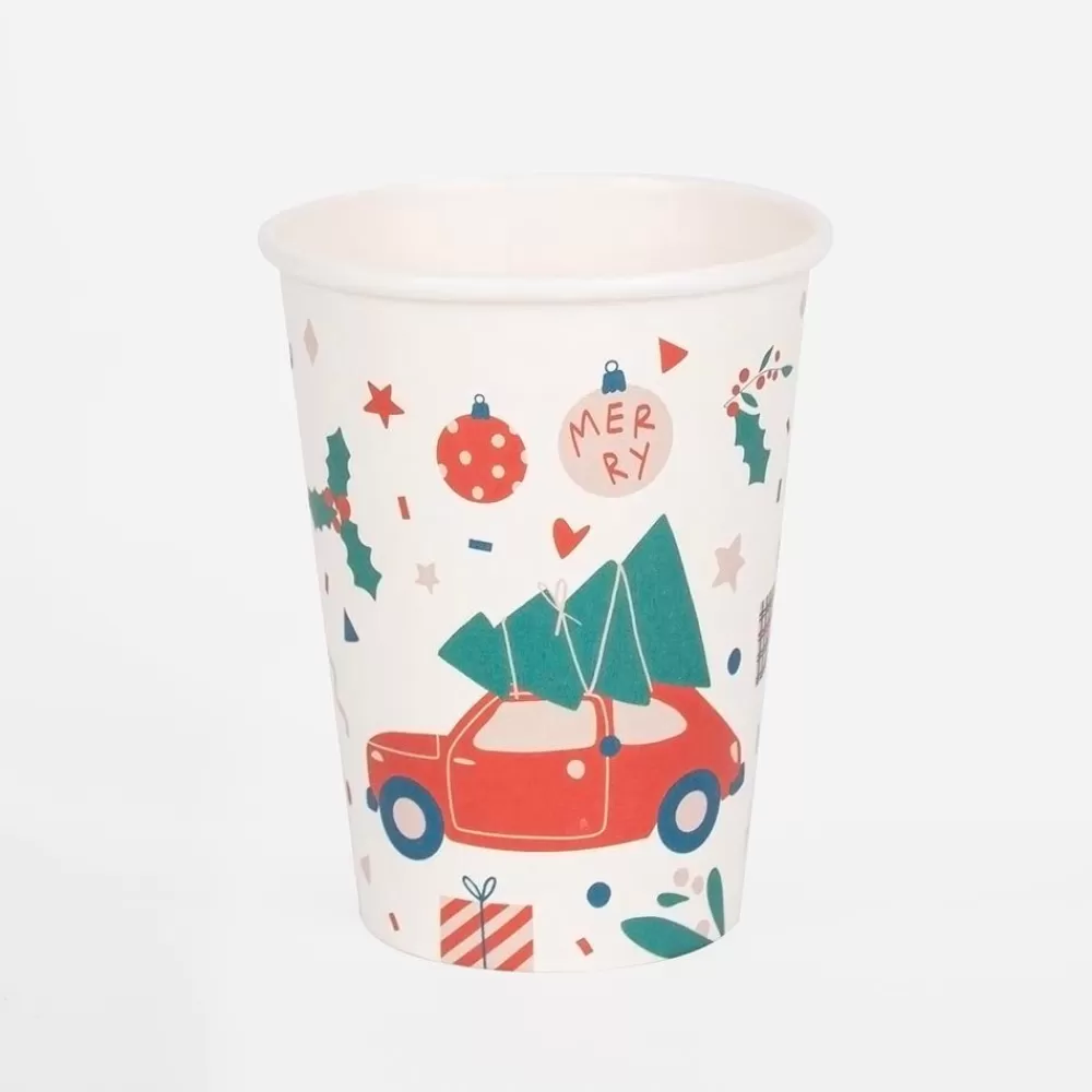 Store Paper Cup: 8 Christmas Cups Cups