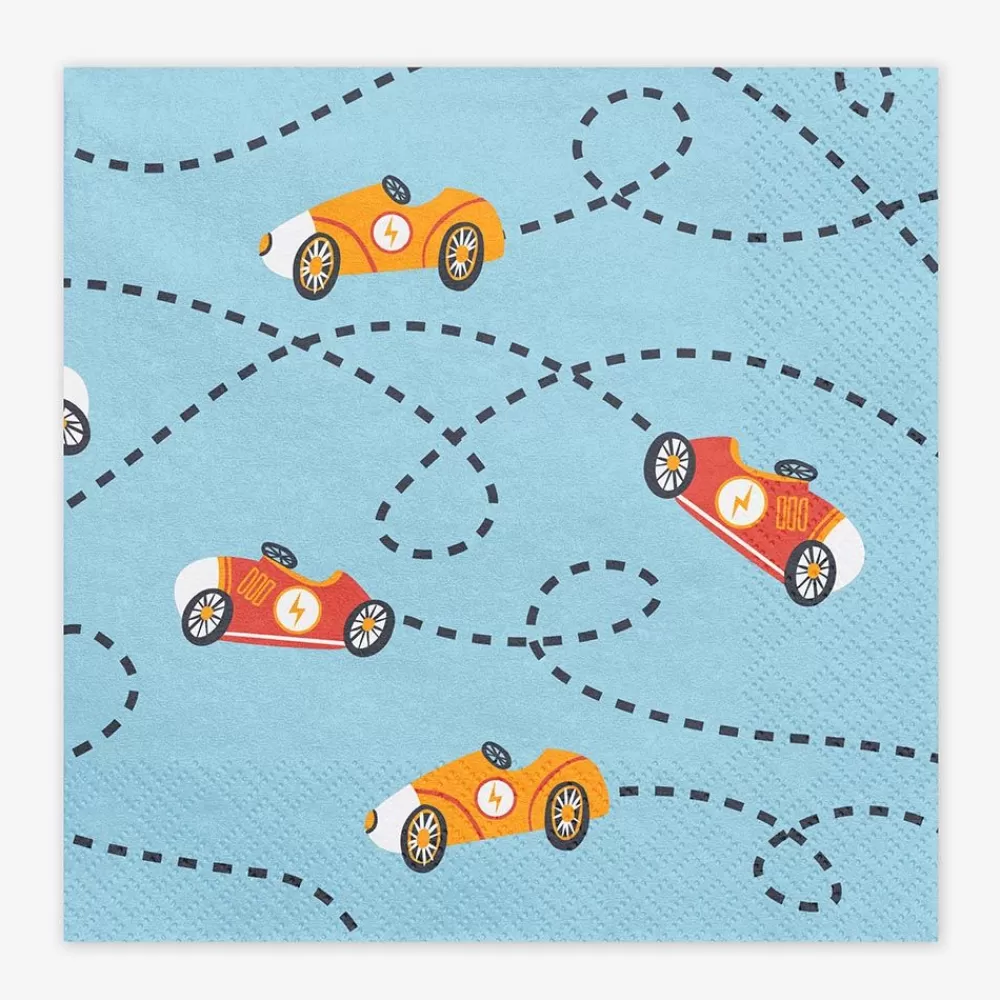 Cheap Paper Napkins: 12 Racing Car Napkins Napkins