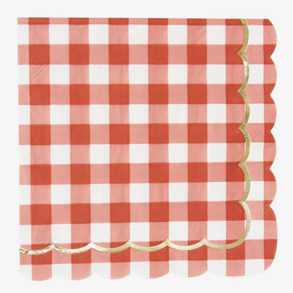 Cheap Paper Napkins: 16 Gingham Napkins Napkins