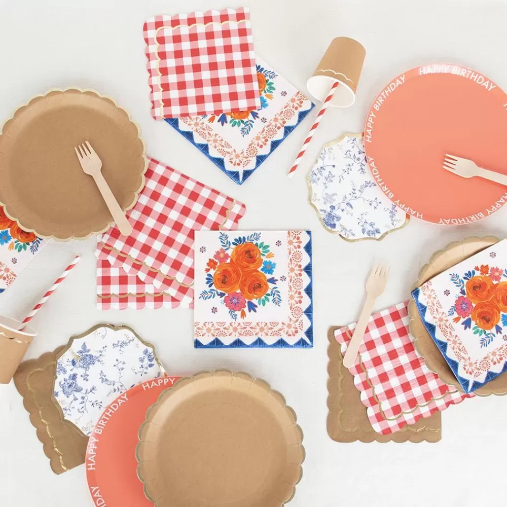 Cheap Paper Napkins: 16 Gingham Napkins Napkins