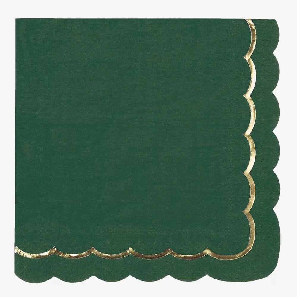 Sale Paper Napkins: 16 Green Napkins Napkins