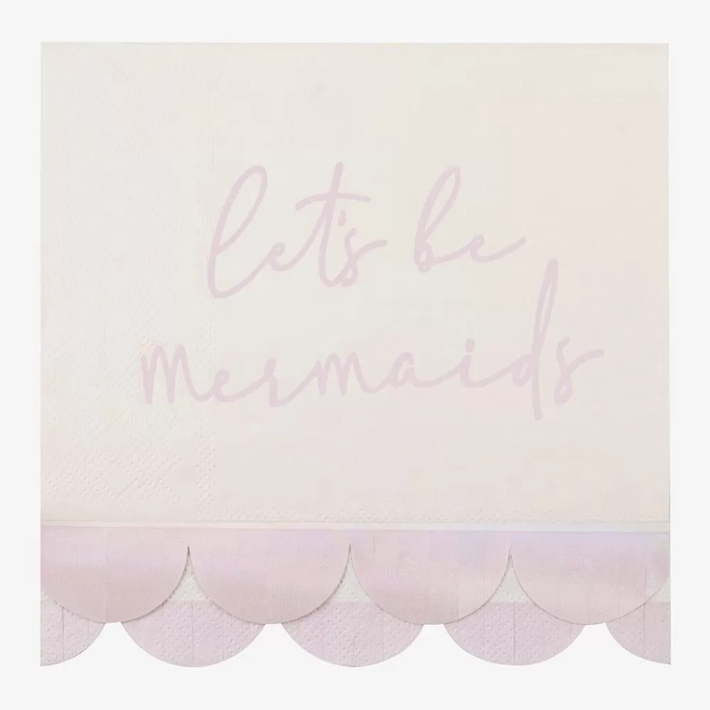Sale Paper Napkins: 16 Purple Mermaid Napkins Napkins
