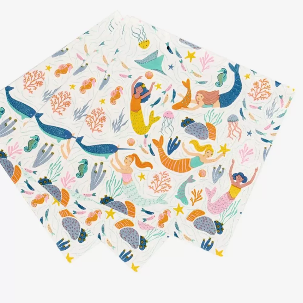 Clearance Paper Napkins: 20 Mermaid Napkins Napkins
