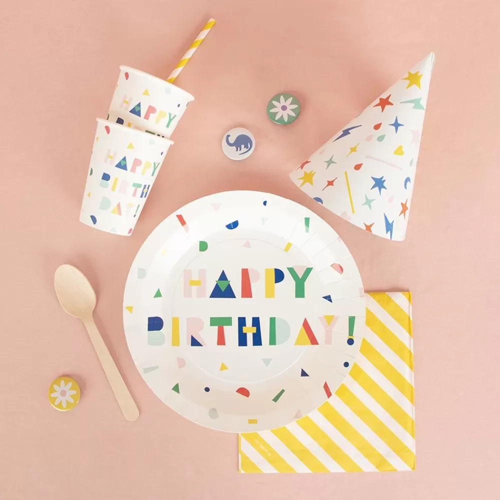 Cheap Paper Napkins: 20 Yellow Diagonal Napkins Napkins
