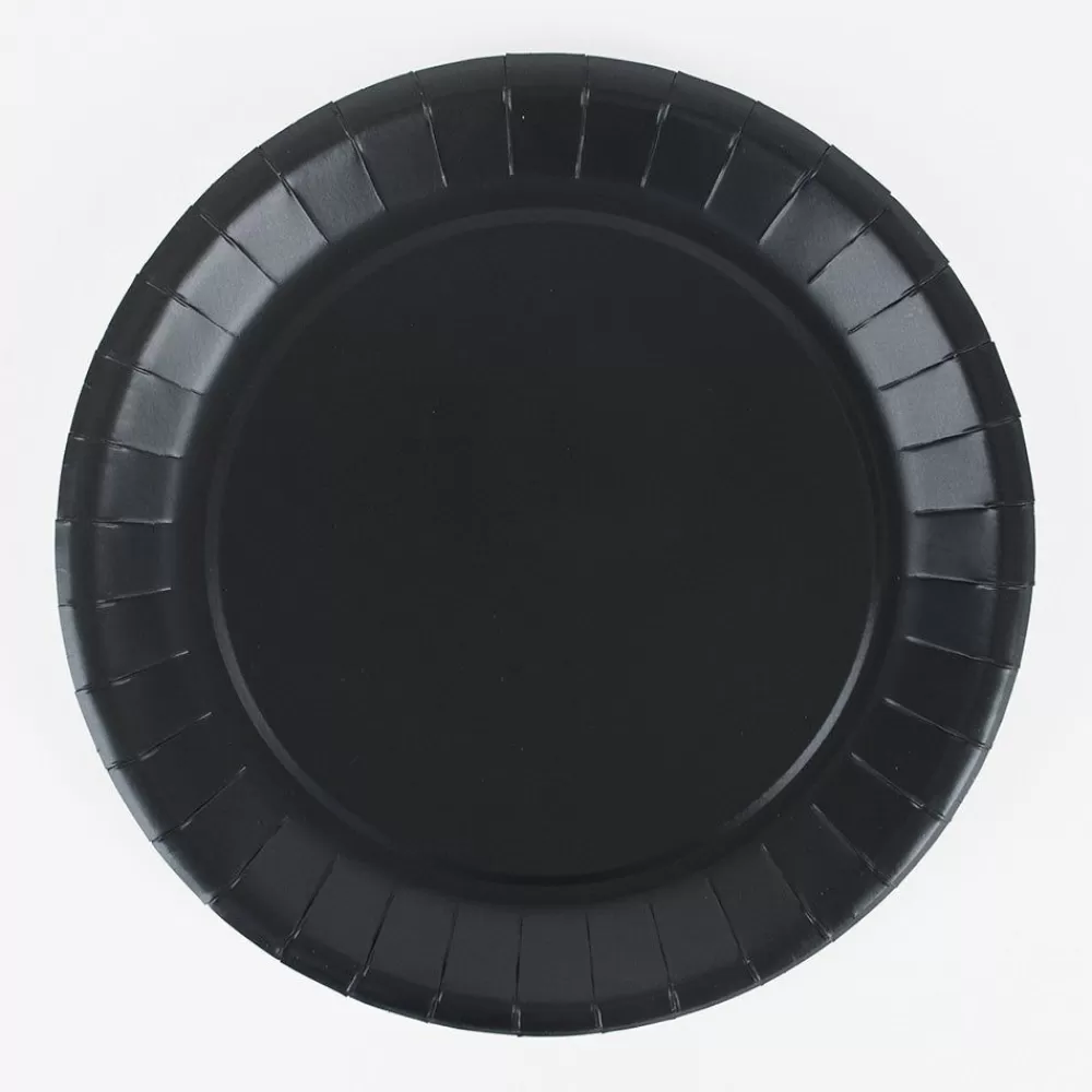 Discount Paper Plate: 10 Black Plates Plates