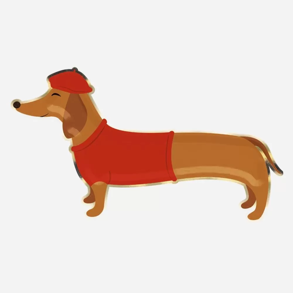 Flash Sale Paper Plate: 2 Dachshund Trays/Plates Plates