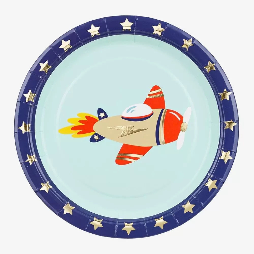 Outlet Paper Plate: 6 Airplane Plates Plates