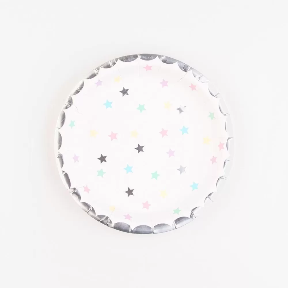 Shop Paper Plate: 6 Small Pastel Star Plates Plates