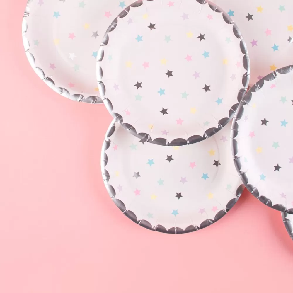Shop Paper Plate: 6 Small Pastel Star Plates Plates