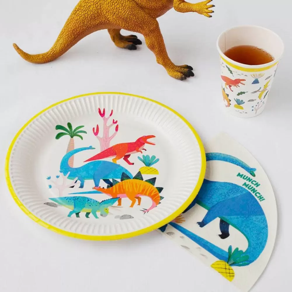 Clearance Paper Plate: 8 Colorful Dino Plates Plates