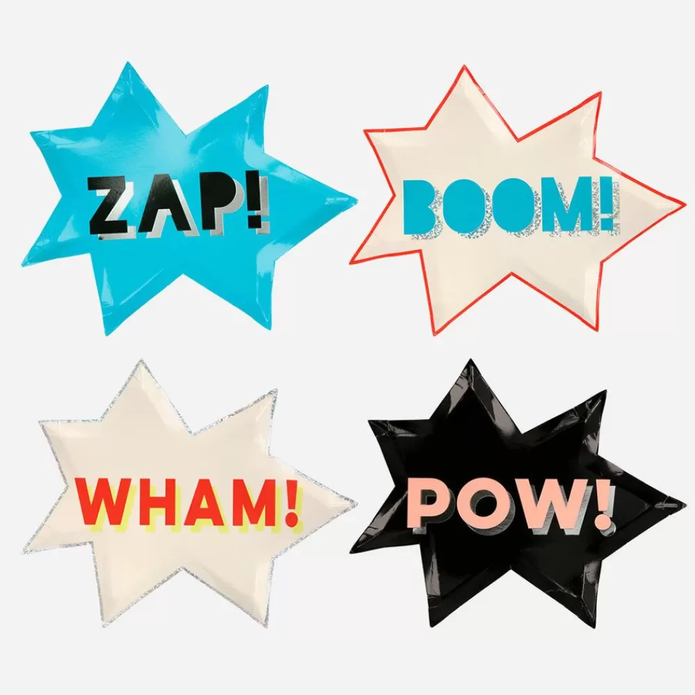 Outlet Paper Plate: 8 Onomatopoeic Plates Plates
