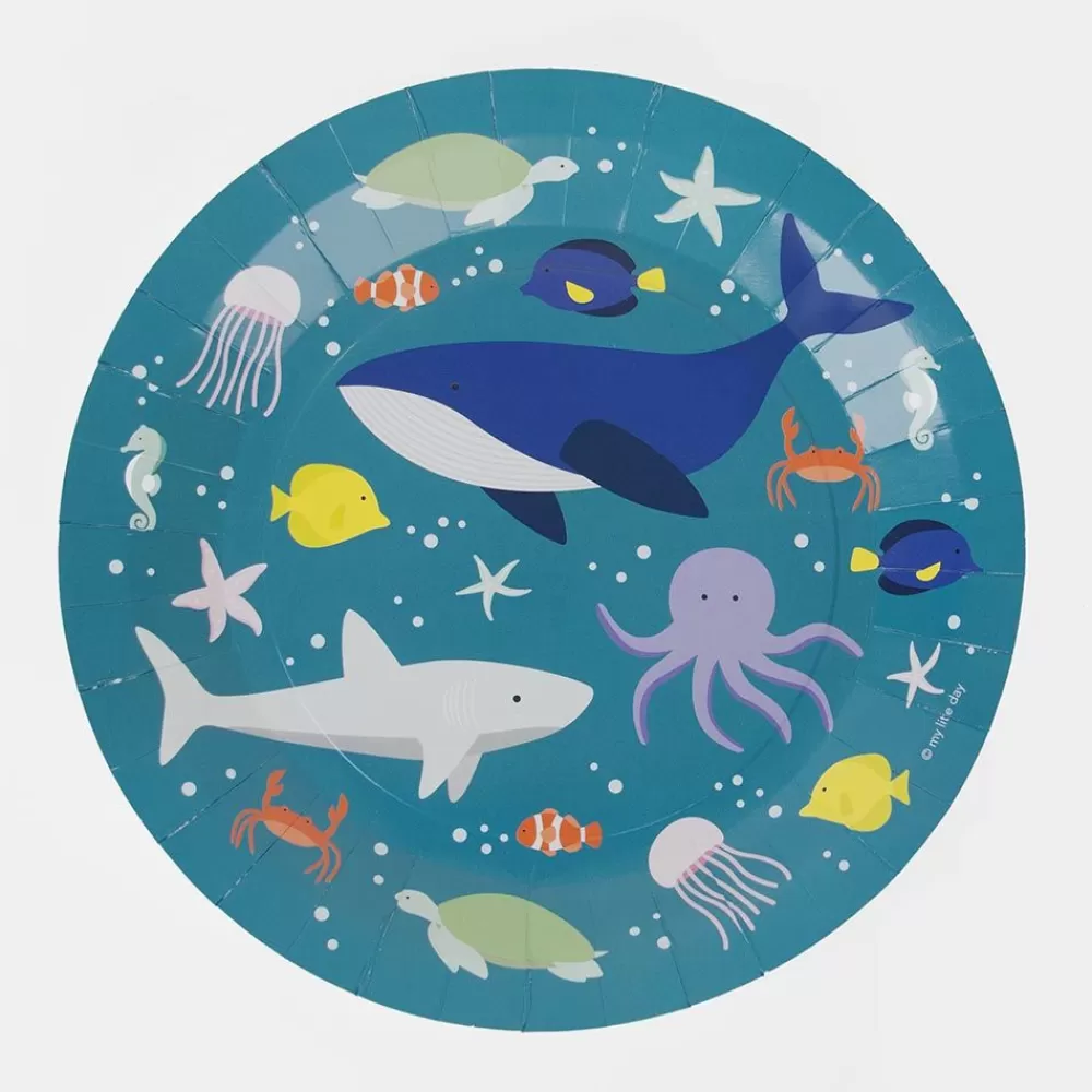 Cheap Paper Plate: 8 Seabed Plates Plates