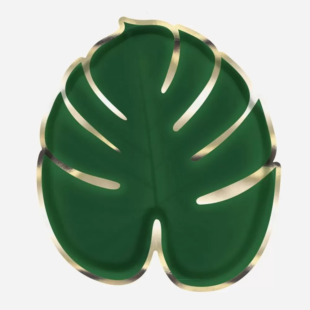 Outlet Paper Plate: 8 Tropical Leaf Plates Plates