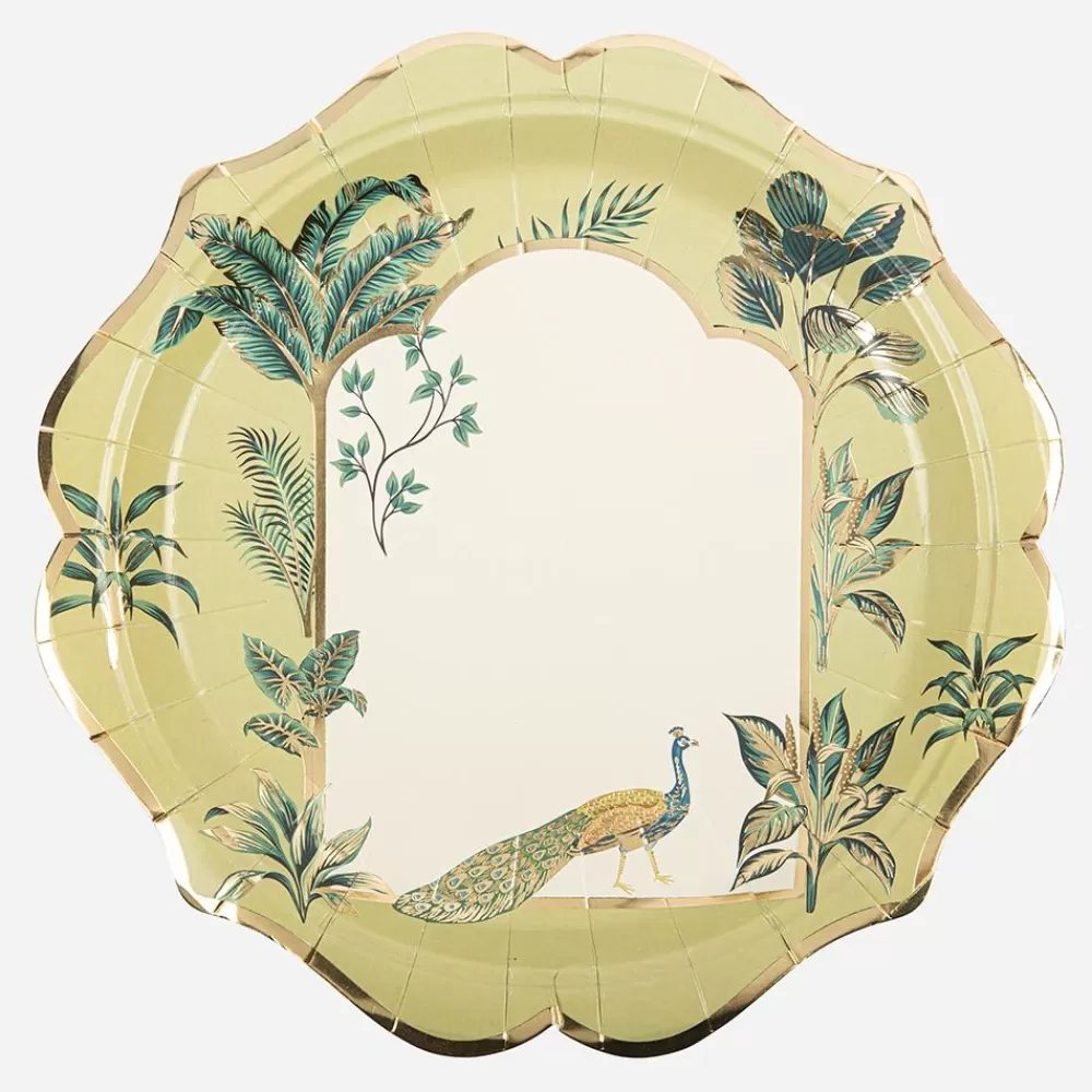 Shop Paper Plate: 8 Tropical Peacock Plates Plates