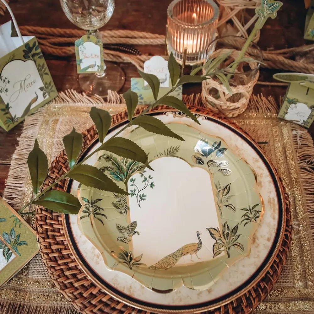 Shop Paper Plate: 8 Tropical Peacock Plates Plates