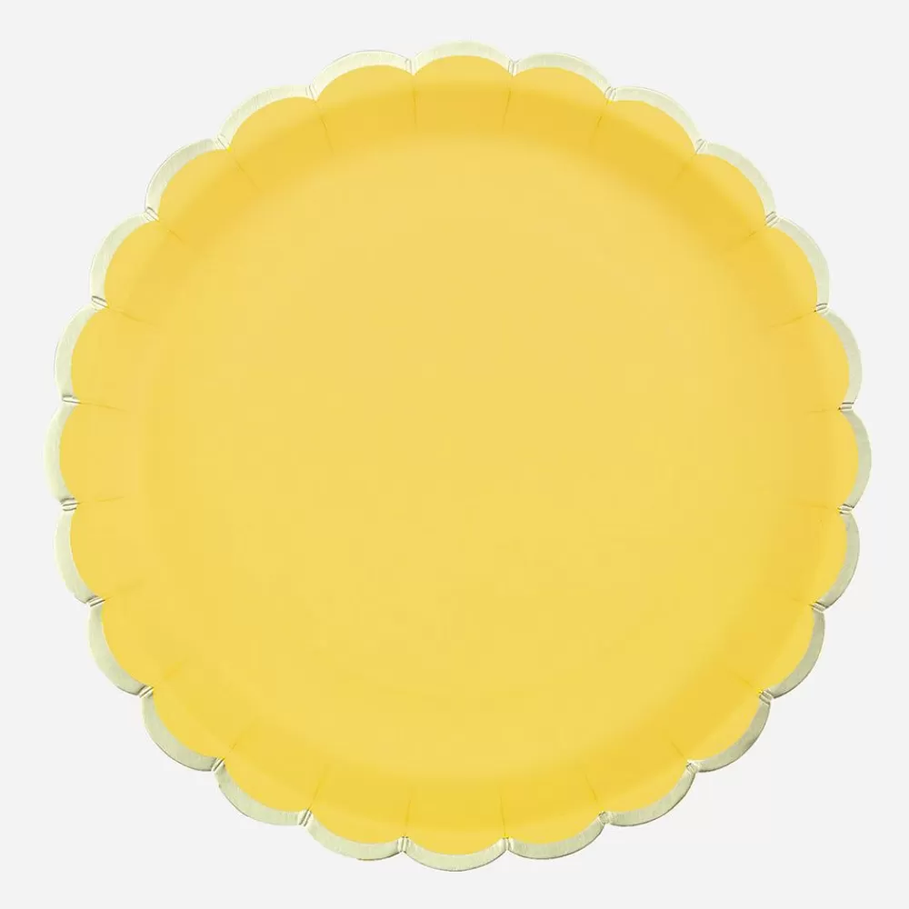 Cheap Paper Plate: 8 Yellow Plates Plates