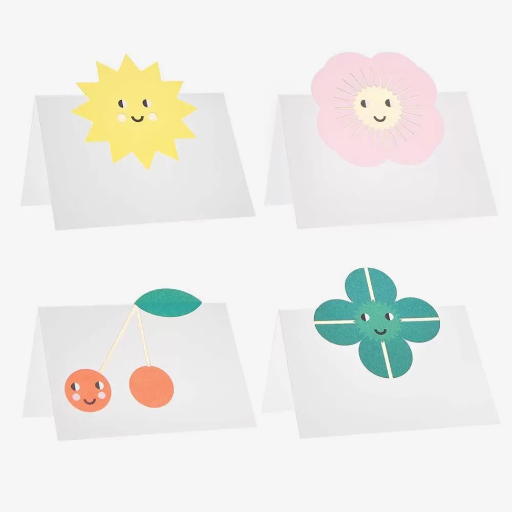 Best Sale Place Marker Mix Sun, Flower, Cherry And Clover (8) Place Marks