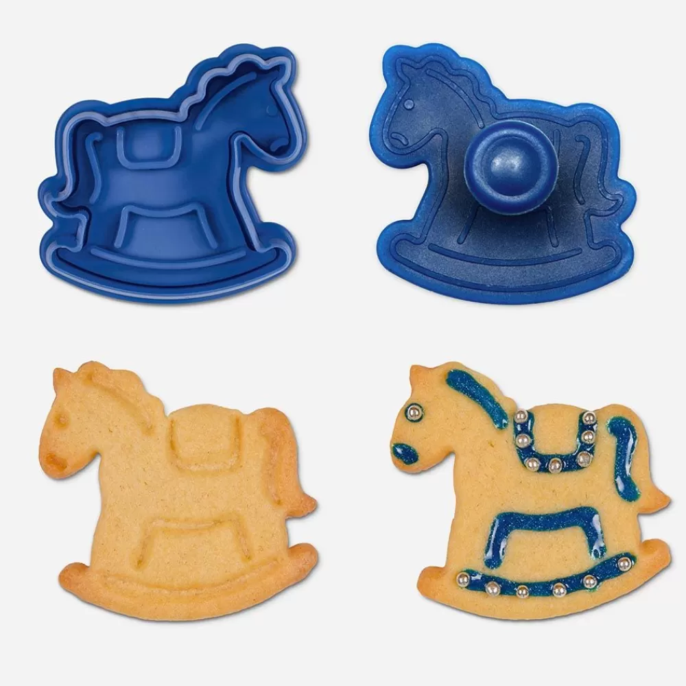 Shop Rocking Horse Cookie Cutter With Pusher Piece Holders And Cutters