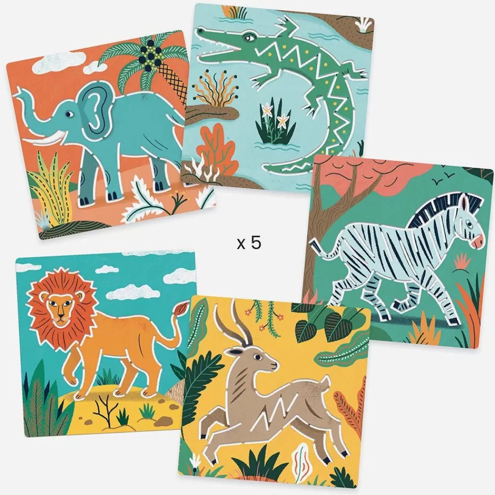 Cheap Stencil Activity: Wild Animals Coloring Pages