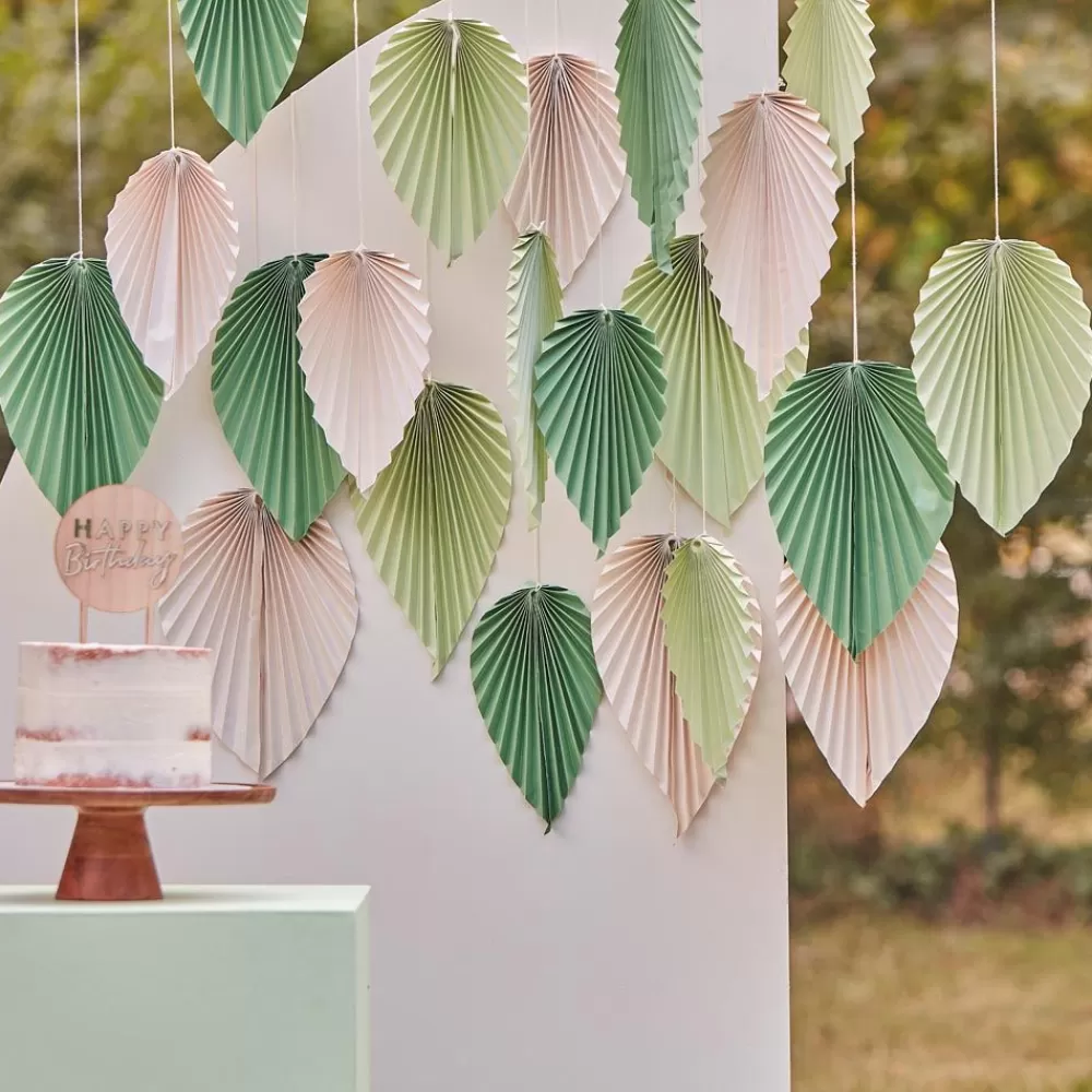 Best Wall Decoration Kit: 25 Palm Leaves In Sage And Cream Paper Wall Decorations