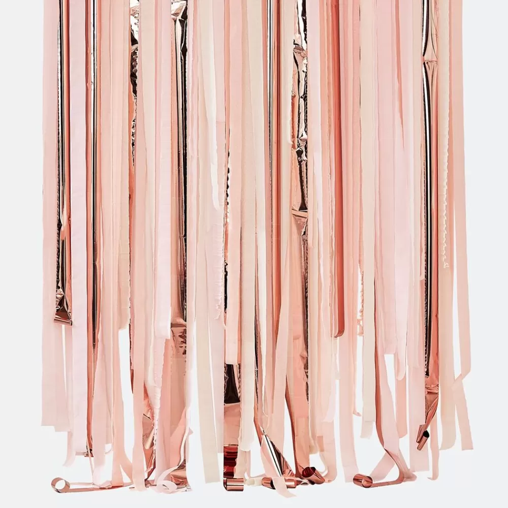 Cheap Wall Decoration Kit: Rolls Of Pink, Peach And Rose Gold Crepe Photobooth